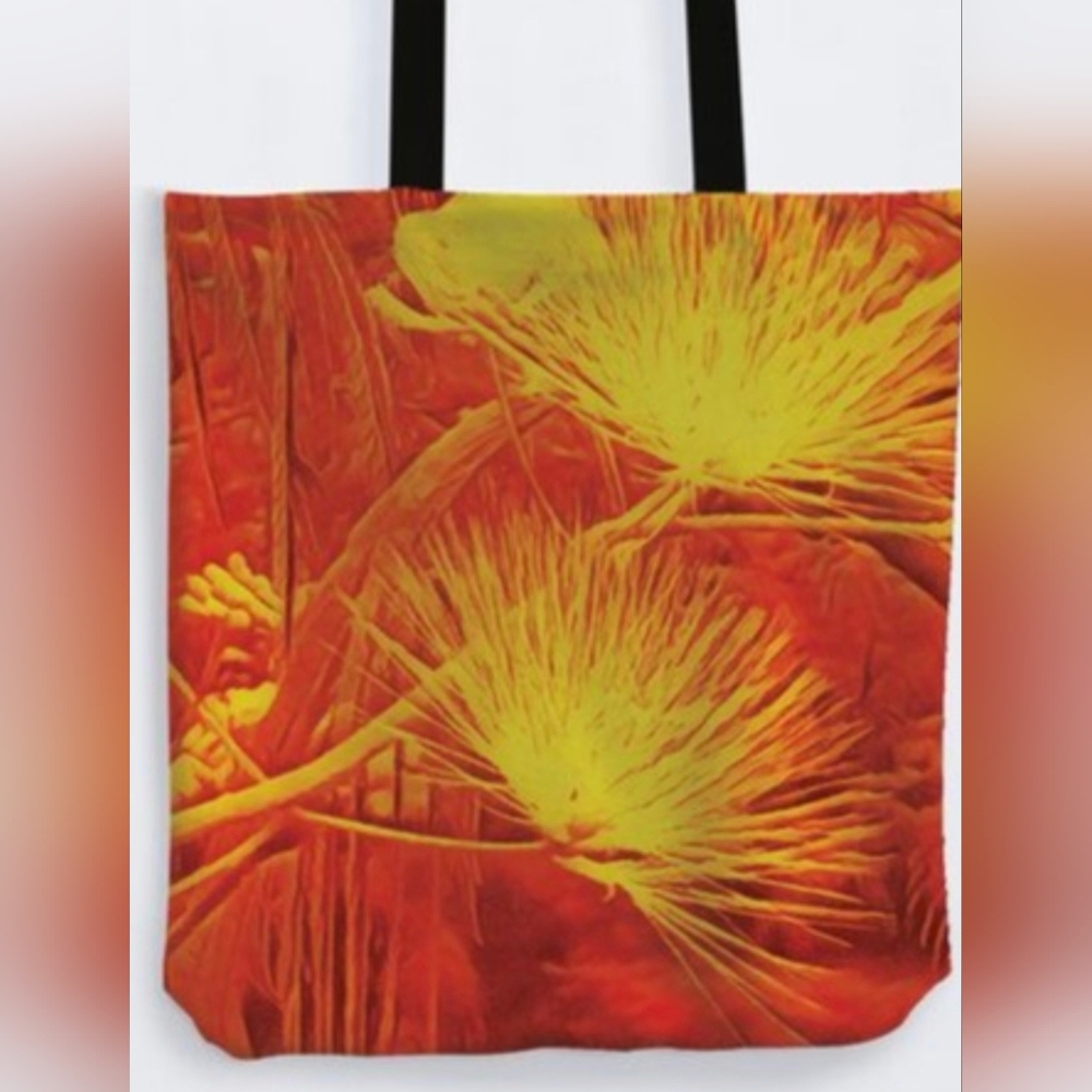 My Original Design/ 18x18  Floral Print Tote Bag -